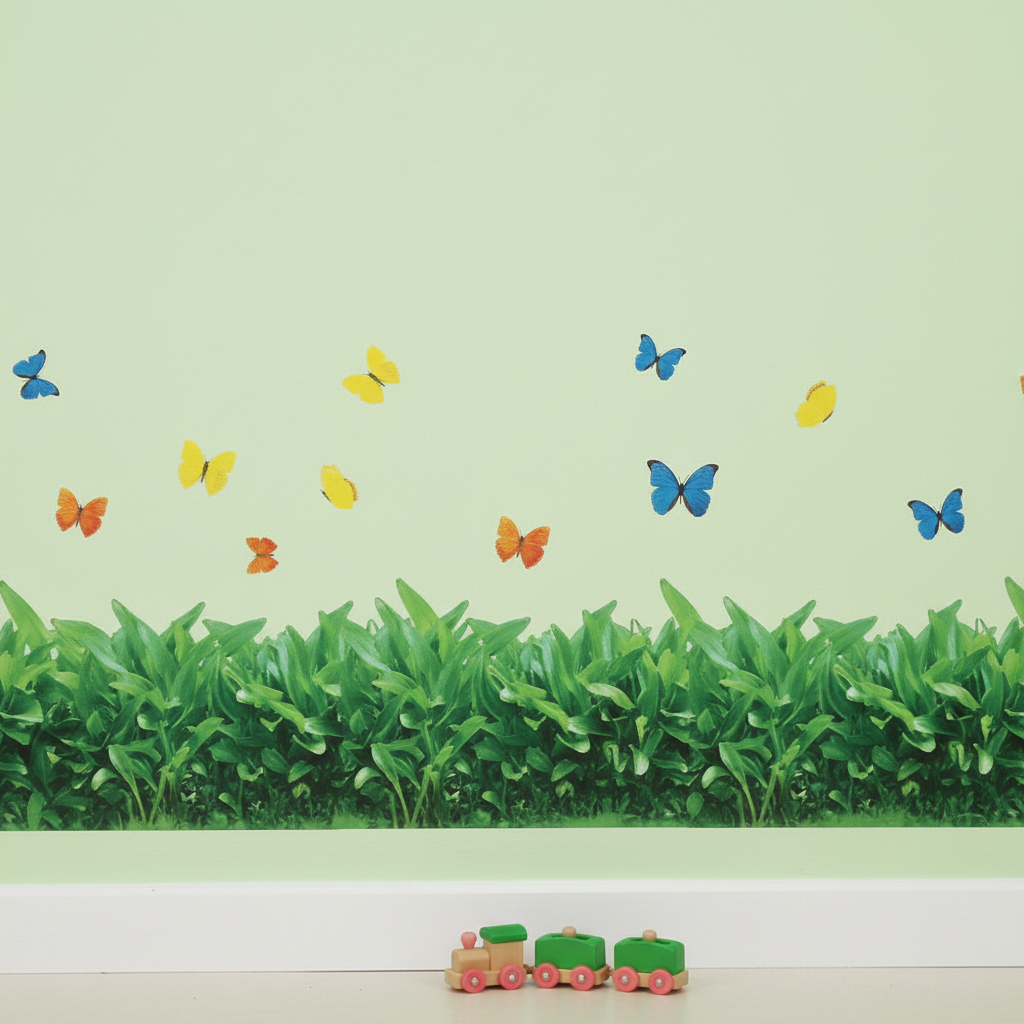 High-Quality Grass Butterfly Wall Sticker
