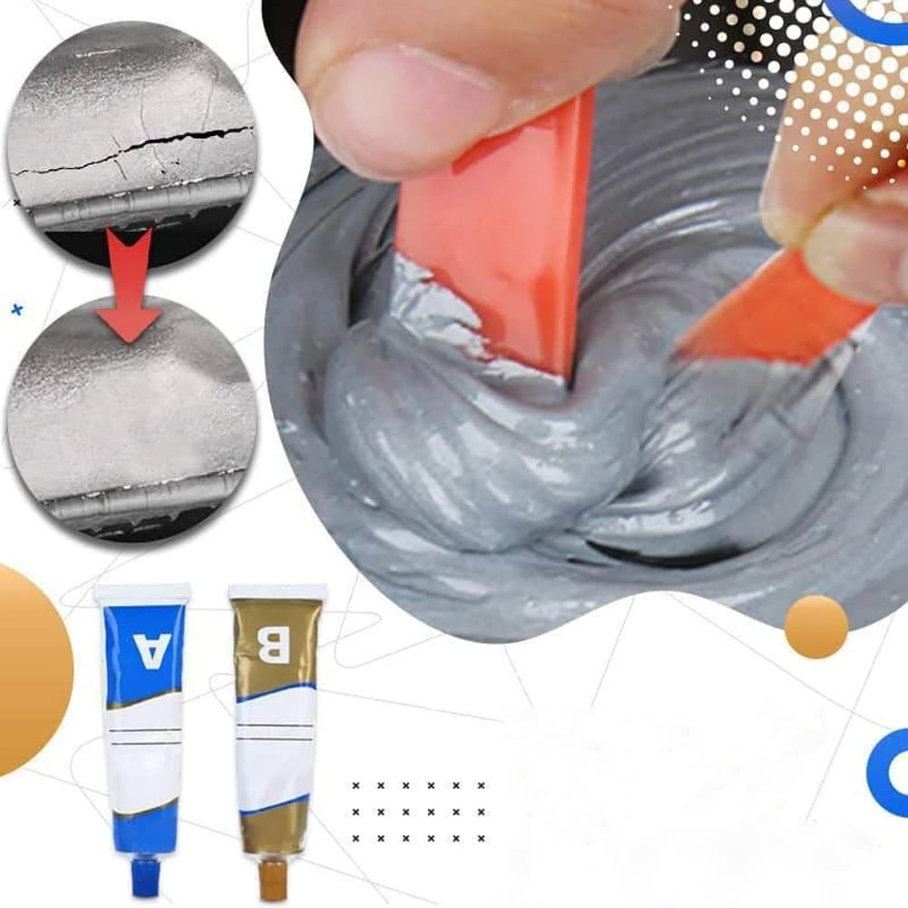 2Pcs Set- Waterproof Heat Resistance Cold Weld Metal Repair Paste