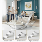 166 Feet (Silver color) Self-Adhesive Waterproof Tile Gap Tape – Floor & Wall Sealing Solution