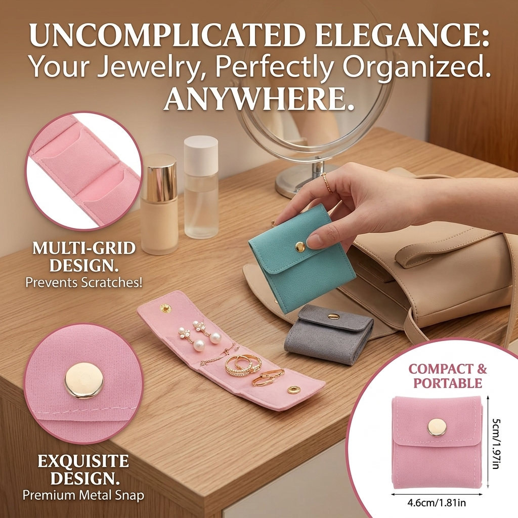 3 Set - Luxury Mini Jewelry Organizer Bag
