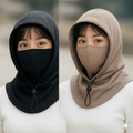 [2 Pcs] -Winter Face Mask & Neck Warmer- [Black- Brown]