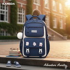 High-capacity Cute School Bag for Primary & High School -[Navy Blue]