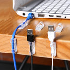 32Psc Self-Adhesive Transparent Cable Clip