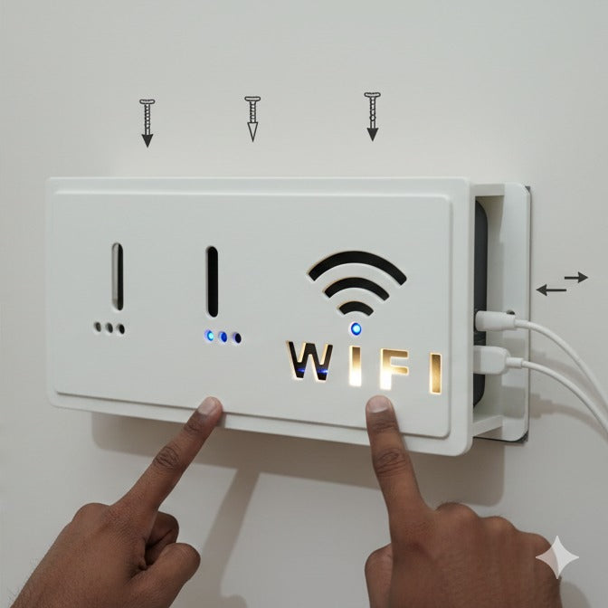 [2 Pcs] Wi-Fi Router Organizer Box