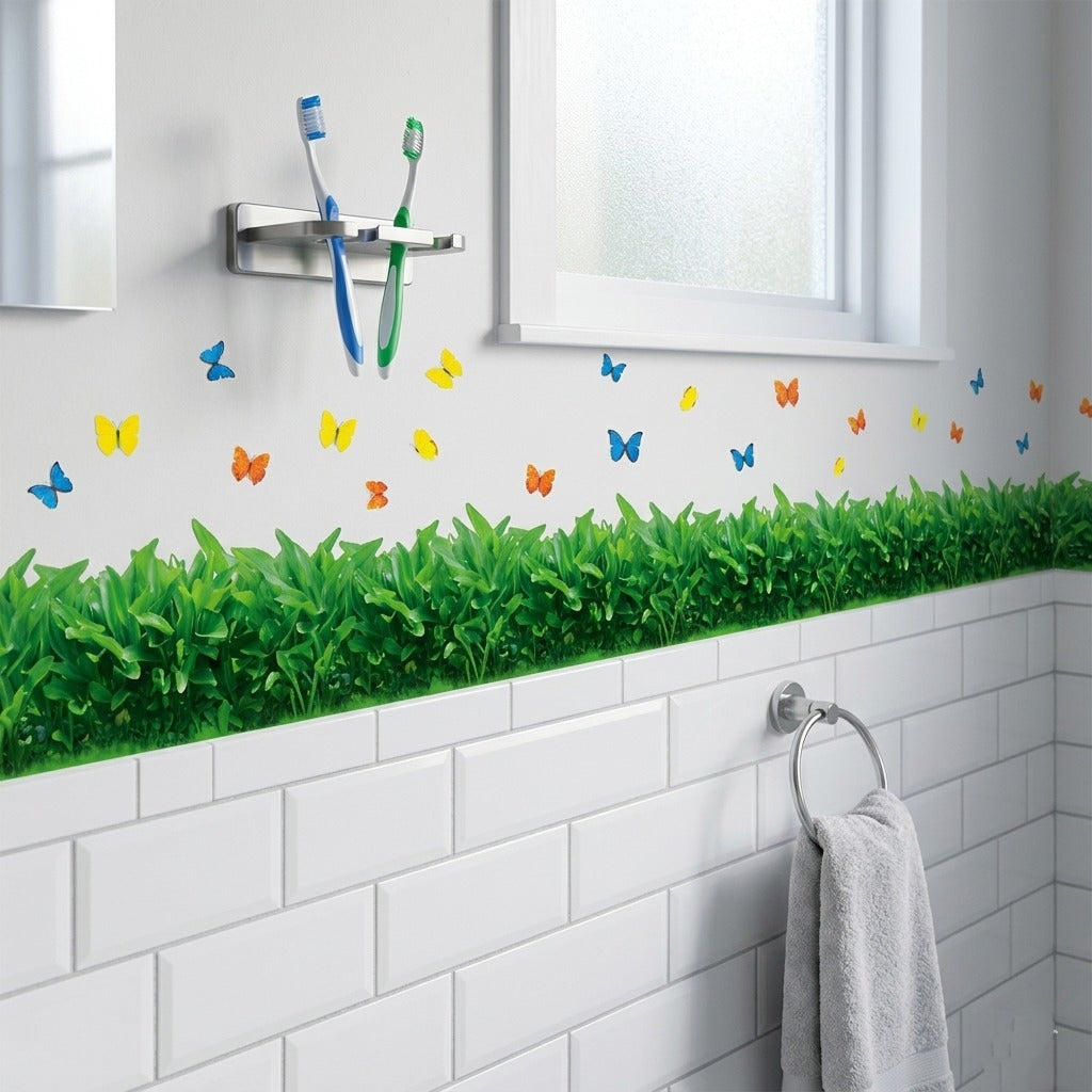 High-Quality Grass Butterfly Wall Sticker