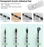 32Psc Self-Adhesive Transparent Cable Clip