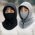 [2 Pcs] -Winter Face Mask & Neck Warmer- [Black - Ash]