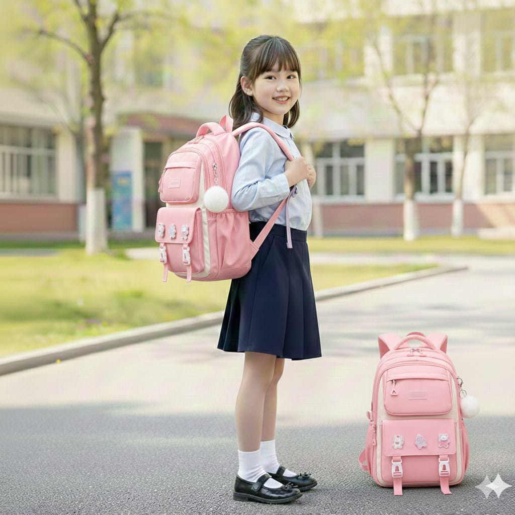 High-capacity Cute School Bag for Primary & High School -[Pink]