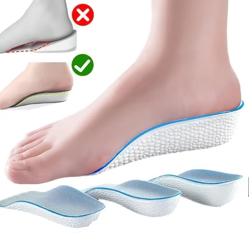 [২ - জোড়া]- Arch Support Height Increase Insoles (1.5 inch)
