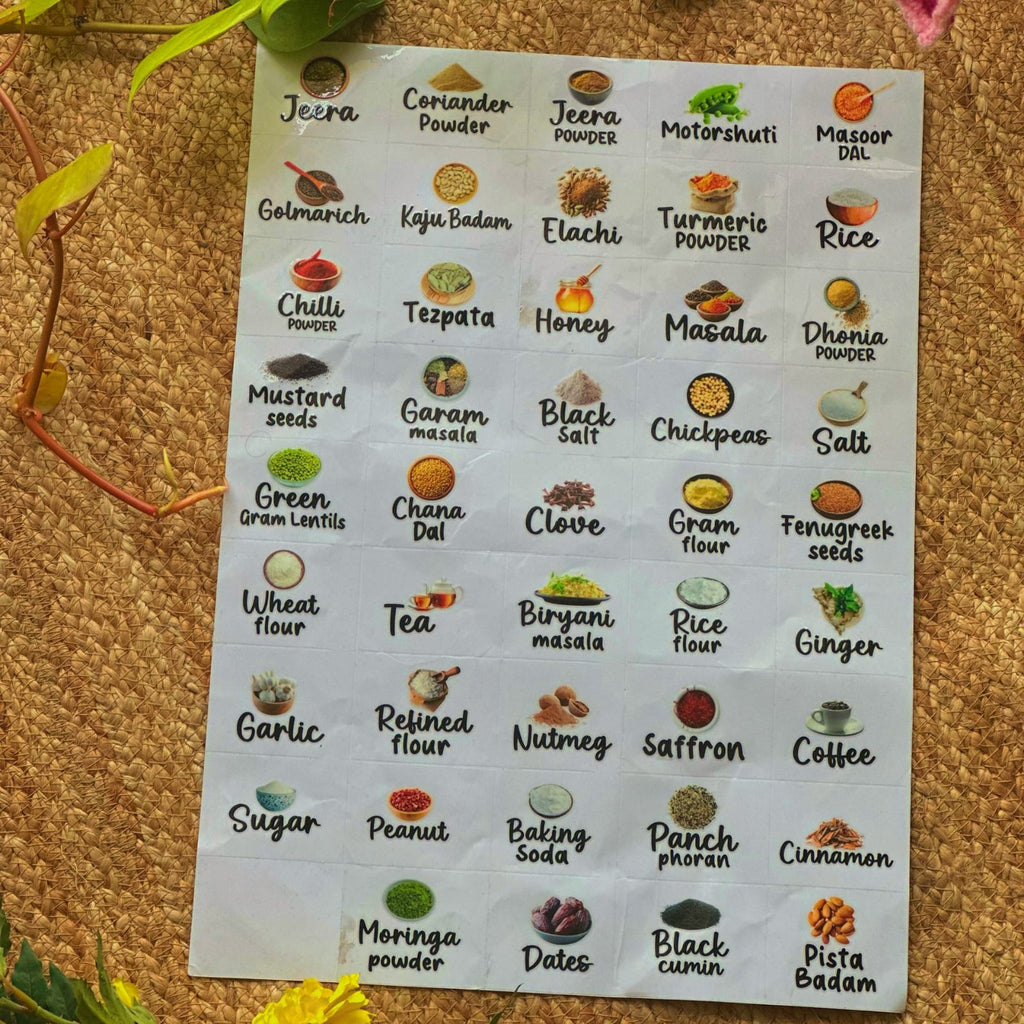 English - Luxury Kitchen Label Stickers