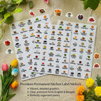 (Combo Bangla+English)- Permanent Kitchen Label Sticker