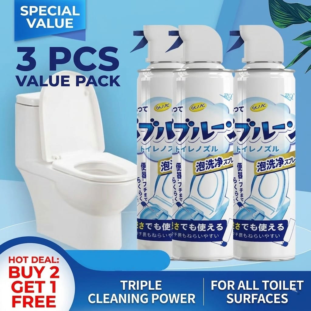3 Pcs- Toilet Cleaning Bubble Mousse
