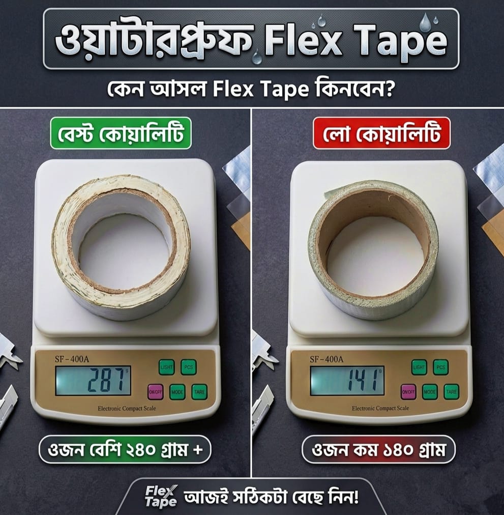 [১৪০ গ্রাম] Low Quality Flex Tape- পাতলা ও কম আঠালো
