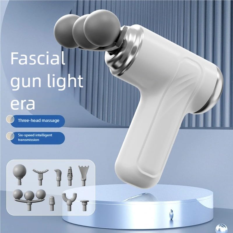 Fascia Gun – Multi-Head Muscle Massager for Neck, Arm, Leg & Full Body Relaxation