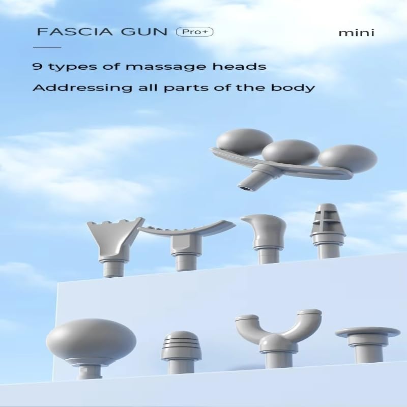 Fascia Gun – Multi-Head Muscle Massager for Neck, Arm, Leg & Full Body Relaxation