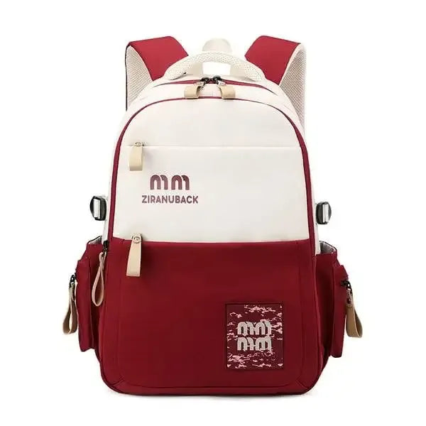 Luxury-Style School Bag -[Maroon- Version 04]