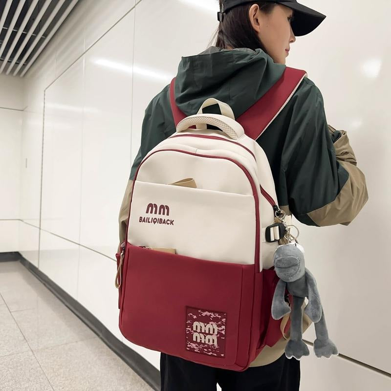 Luxury-Style School Bag -[Maroon- Version 04]