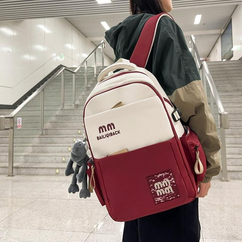 Luxury-Style School Bag -[Maroon- Version 04]