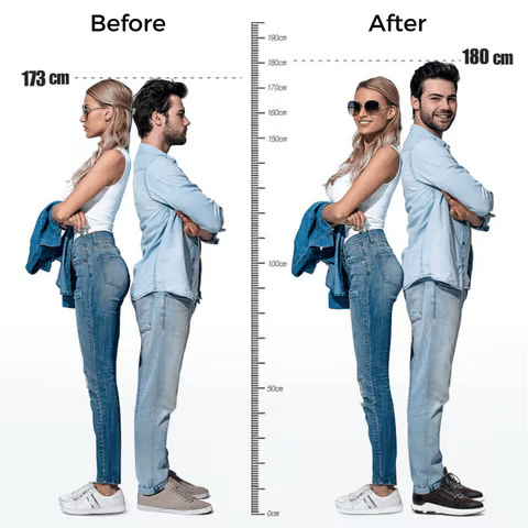[২ - জোড়া]- Arch Support Height Increase Insoles (1.5 inch)