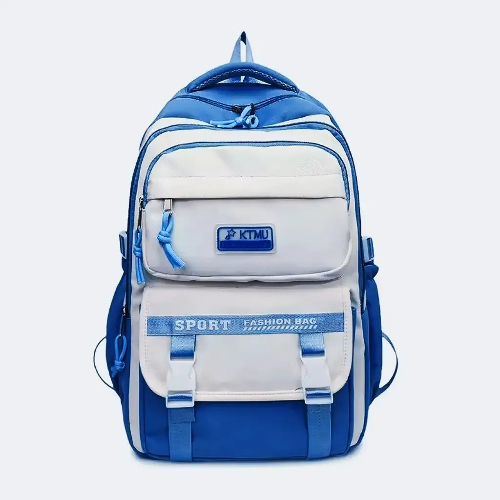 Luxury-Style Waterproof School Bag -[Blue -Version 02]
