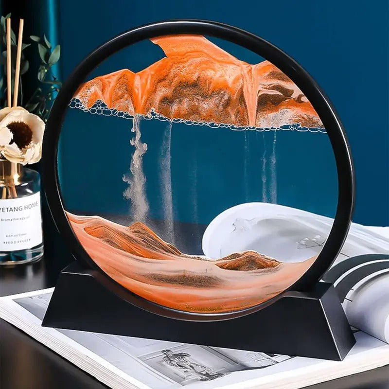 3D Deep Sea Sandscape – Moving Quicksand Flow Art -[Golden Brown]