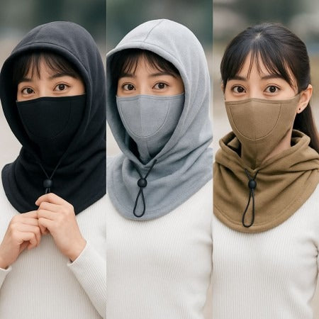[3 Pcs] -Winter Face Mask & Neck Warmer
