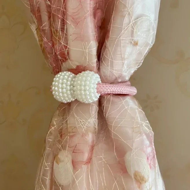 Pink (পিঙ্ক) Luxury Magnetic Curtain Tie Backs (2 পিস সেট)