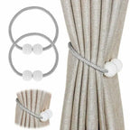 Silver (সিলভার) Luxury Magnetic Curtain Tie Backs (2 পিস সেট)