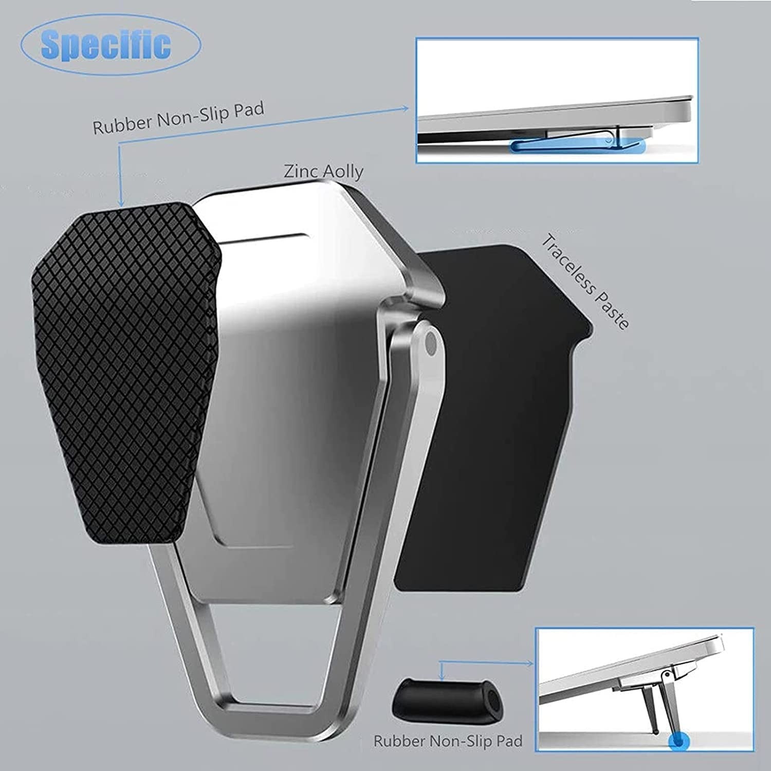 2 Pcs- Foldable Laptop Stand– Non-Slip Notebook Riser