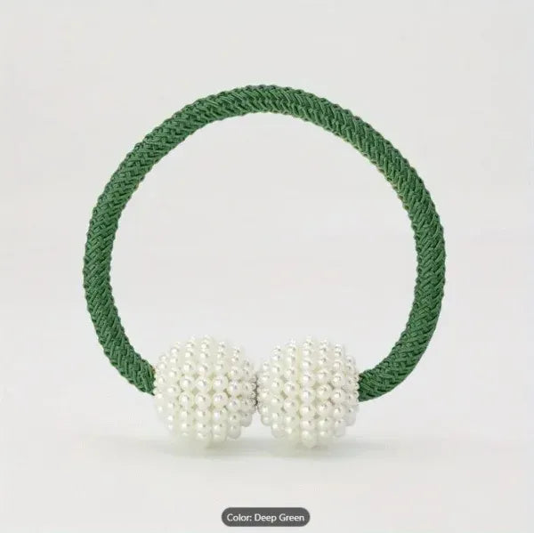 Green (সবুজ) Luxury Magnetic Curtain Tie Backs (2 পিস সেট)