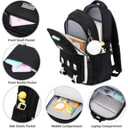 Luxury-Style Waterproof School Bag -[Black]