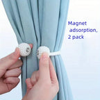 White (সাদা) Luxury Magnetic Curtain Tie Backs (2 পিস সেট)