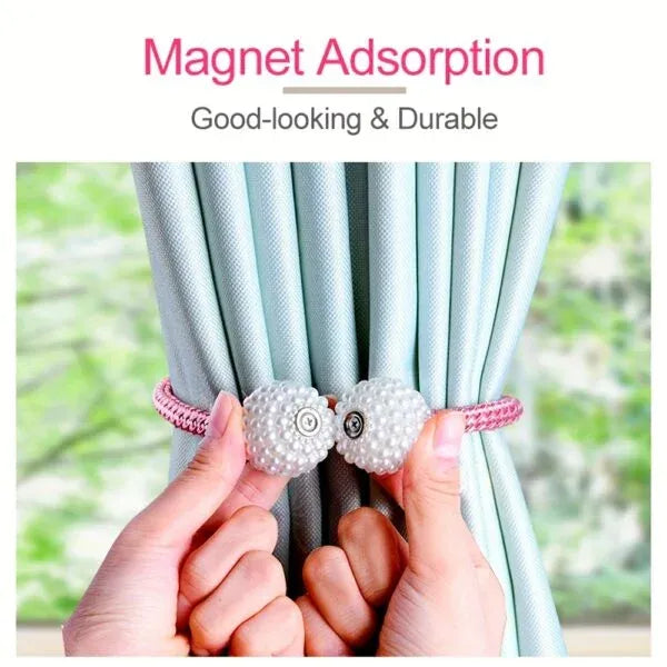 Pink (পিঙ্ক) Luxury Magnetic Curtain Tie Backs (2 পিস সেট)