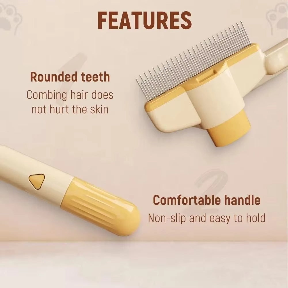 Stainless Steel Pet Grooming Brush- Dog and Cat Hair Remover