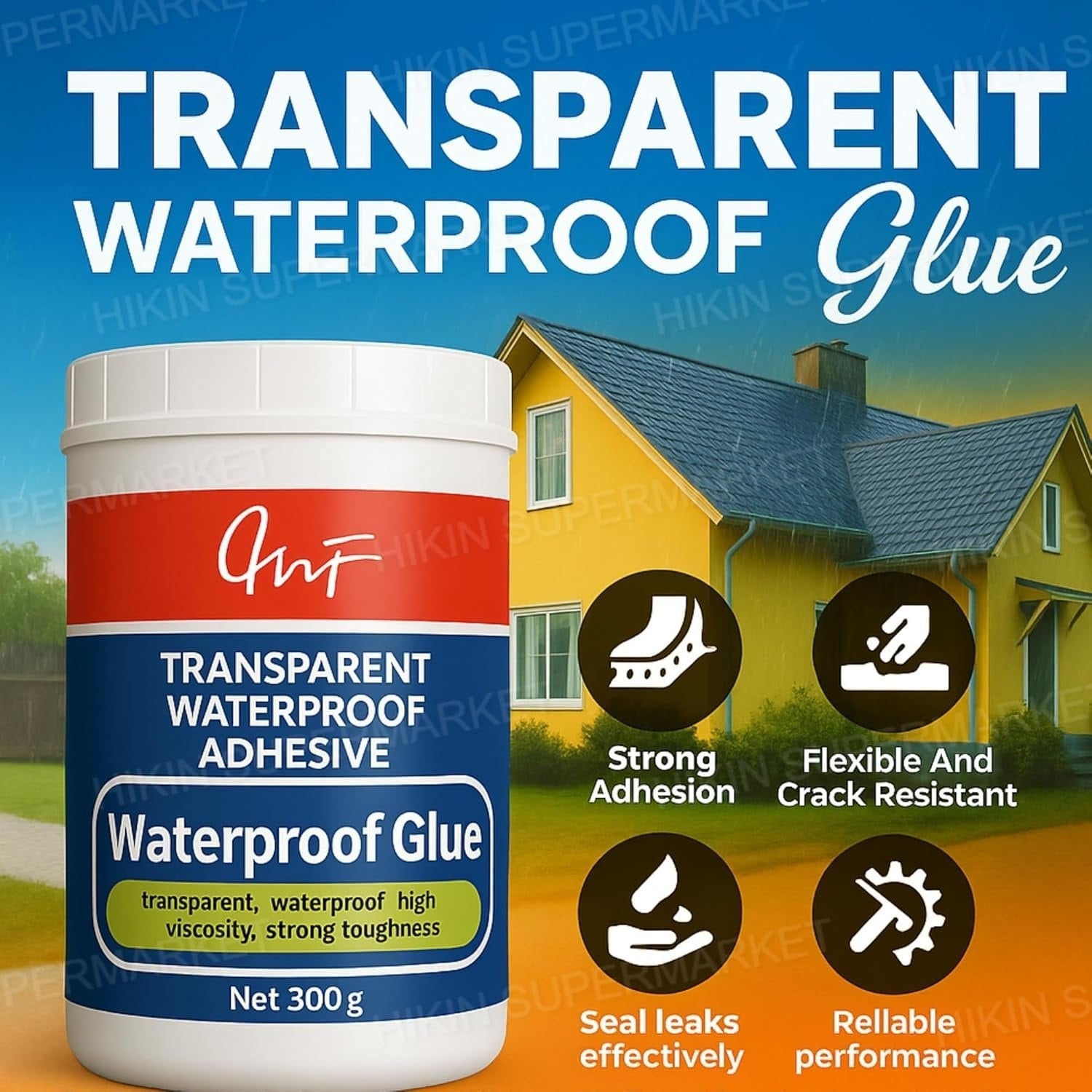 Magic Crack Seal Waterproof Glue with Brush -300g