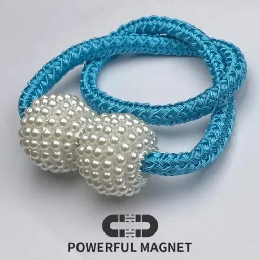 Blue (নীল) Luxury Magnetic Curtain Tie Backs (2 পিস সেট)