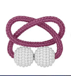 Purple (বেগুনি) Luxury Magnetic Curtain Tie Backs (2 পিস সেট)
