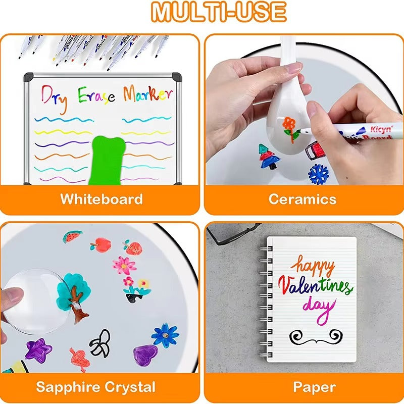 12 Colors- Floating Magic Water Pen with Ceramic Spoon