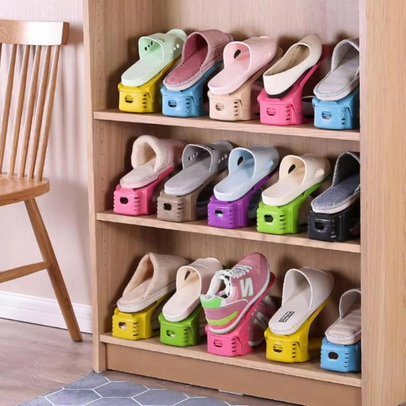 [4 Pcs] Multi-Color Shoe Slots Organizer