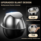 Stainless Steel Rice & Food Strainer Bowl