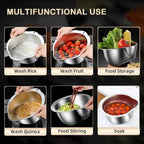 Stainless Steel Rice & Food Strainer Bowl