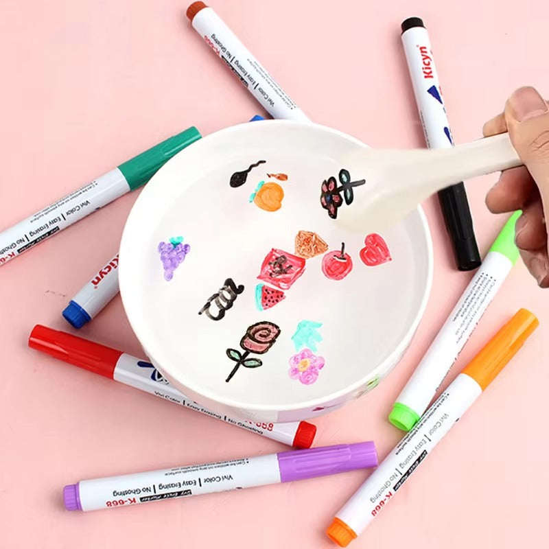 12 Colors- Floating Magic Water Pen with Ceramic Spoon