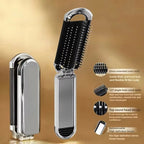 Premium Mini Foldable Hair Brush with Mirror