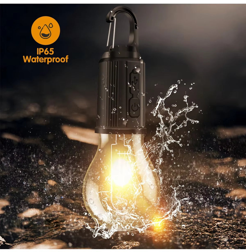 2pcs- Type-C USB Rechargeable LED Camping Lamp – Bright, Durable & Waterproof