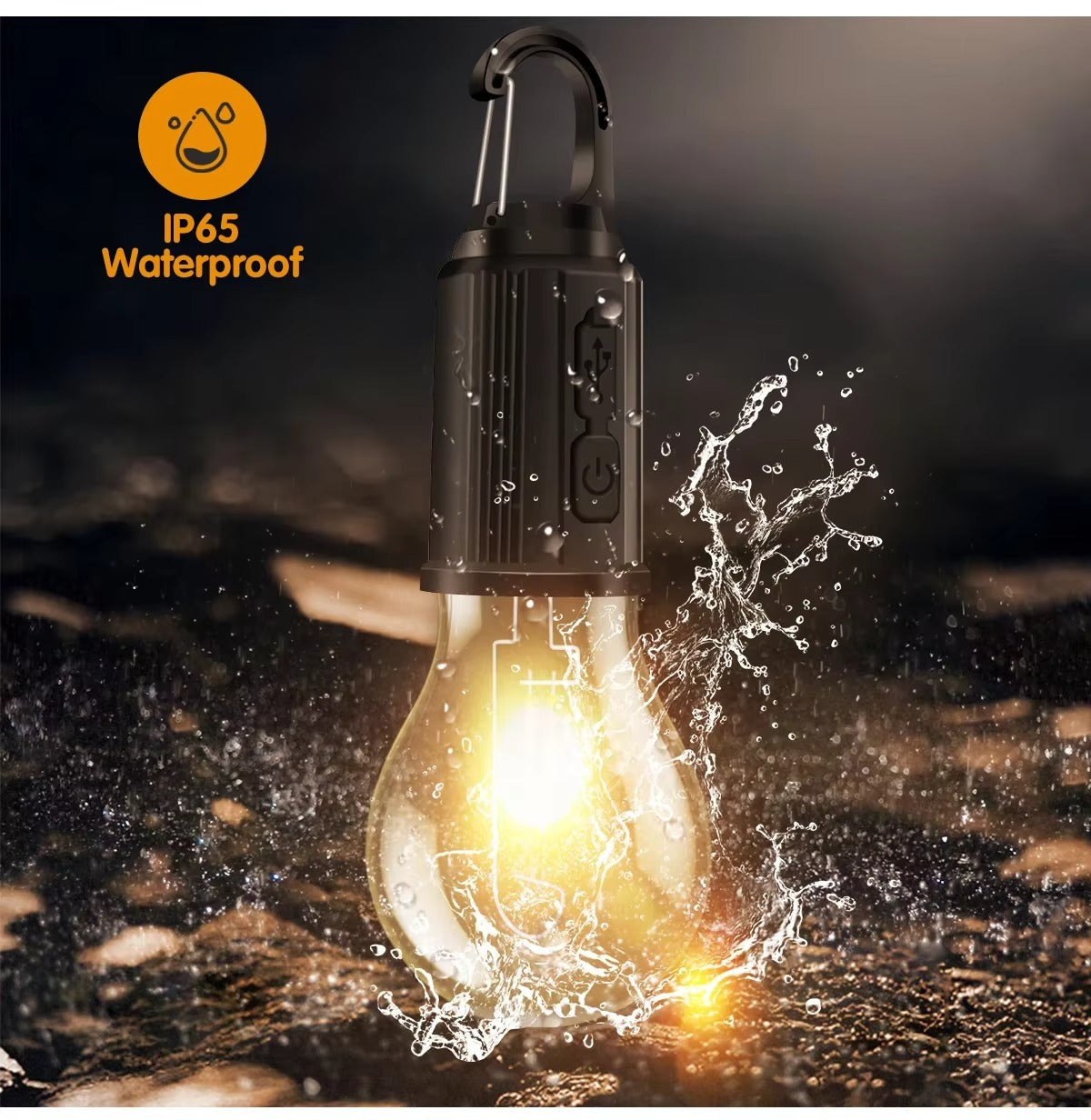 2pcs- Type-C USB Rechargeable LED Camping Lamp – Bright, Durable & Waterproof