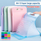 ১ পিস - 13-Cell Portable Expanding Paper Storage Organizer Bag