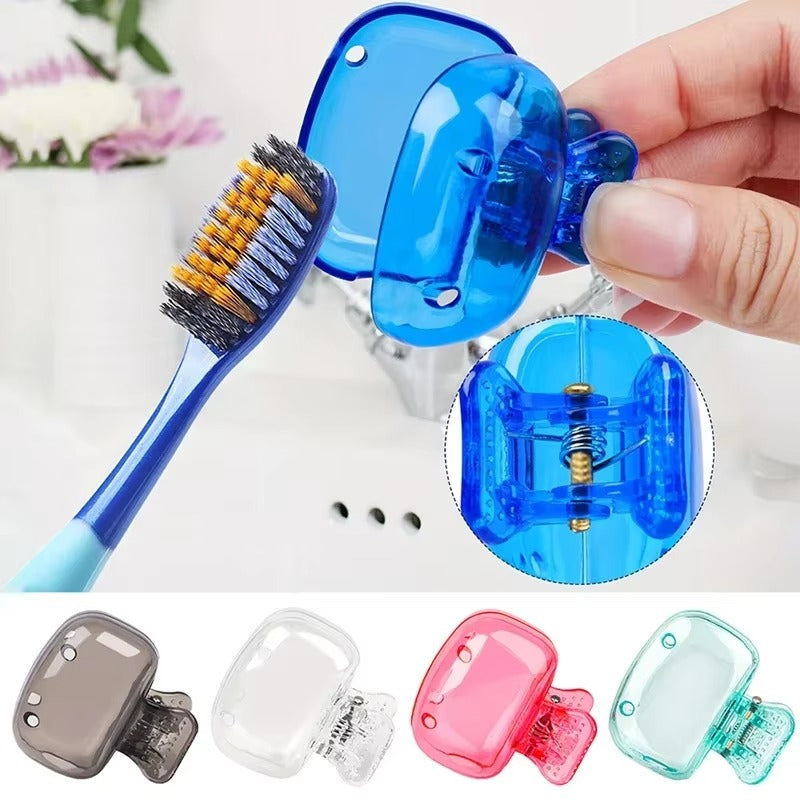 6 Pcs (1 Set) Vibrant Toothbrush Head Covers – A Mix of 6 Unique Shades