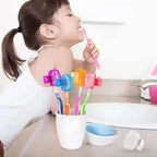 6 Pcs (1 Set) Vibrant Toothbrush Head Covers – A Mix of 6 Unique Shades