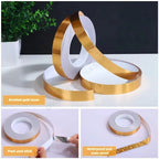 166 Feet (Golden color) Self-Adhesive Waterproof Tile Gap Tape for Floor and Wall Sealing