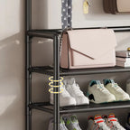 Dustproof 5-Layer Shoe & Coat Rack Organizer – Multi-Functional Storage Stand[White]